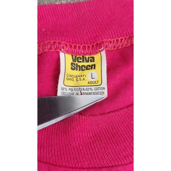 Vtg 80s Bahamas Crop Top Single Stitch T-shirt - Picture 4 of 7